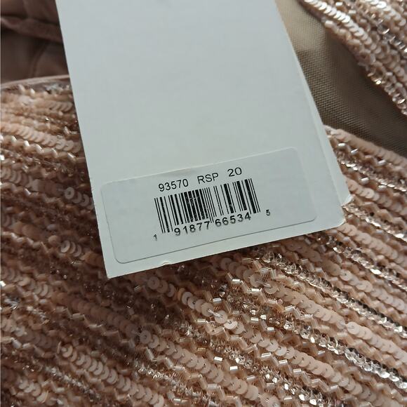 Mac Duggal Formal Evening Gown Womens Plus 20 Pink Beaded Sequin Lace Maxi Dress - Picture 13 of 14